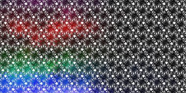 Dairesel yay ile ışık çok renkli vektör arkaplanı. Eğri çizgileri olan renkli çizimler. Posterleriniz ve afişleriniz için en iyi tasarım.