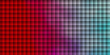 Açık mavi, dikdörtgenli kırmızı vektör şablonu. Gradyan dikdörtgenleri ve kareleri olan renkli çizimler. Cep telefonları için şablon.