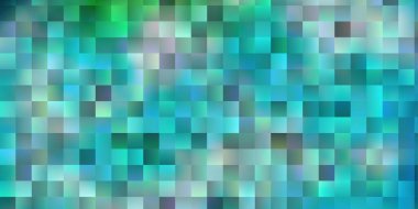 Açık mavi, dikdörtgenli yeşil vektör arkaplan. Dikdörtgenli soyut gradyan çizimi. Reklamınız, posteriniz, afişiniz için en iyi tasarım.