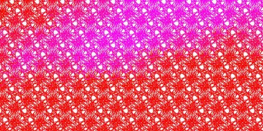 Açık Pembe, kıvrımlı çizgileri olan kırmızı vektör arkaplan. Yaylı basit bir şekilde gradyan çizimi. İş tanıtımınız için tasarım.