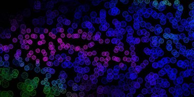 Din sembollü koyu renkli vektör dokusu. Sihirli ruhani güç işaretleri olan bir ilüzyon. Gizemli, mistik tasarımlar için arkaplan.