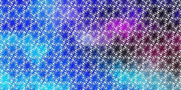 Світло Рожевий Синій Векторний Шаблон Кривими Барвисті Ілюстрації Вигнутими Лініями — стоковий вектор