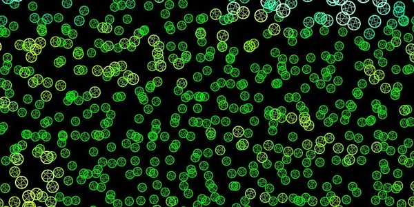 Koyu yeşil, sarı vektör desenli sihirli elementler. Cadılık formlarıyla soyut tarzda geçmişe dönük tasarım. Sihir için dizayn, ruhsal olaylar.