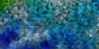 Açık mavi, üçgen şekilli yeşil vektör dokusu. Doğa tarzında üçgenleri olan güzel bir çizim. Terfileriniz için tasarım.