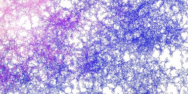 Açık mavi, dairesel yay ile sarı vektör dokusu. Soyut ve eğri çizgilerle renkli çizimler. İş broşürleri, broşürler için desen