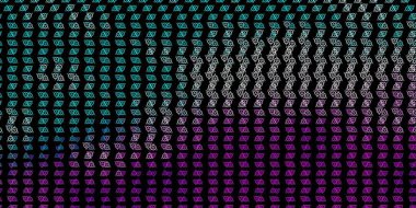 Esrarengiz işaretli koyu pembe, mavi vektör şablonu. Renkli mistik semboller. Antik tarzda bir eğilim var. Okült tasarımın için basit bir temel.