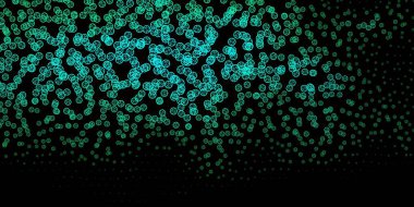 Esrarengiz sembollü koyu yeşil vektör arkaplanı. Gotik eğilimli soyut illüstrasyon. Doğaüstü tasvirler için basit tasarım.