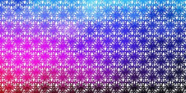 Açık mavi, kıvrımlı kırmızı vektör şablonu. Yaylı basit bir şekilde gradyan çizimi. Reklamlar ve reklamlar için desen.