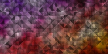Açık Mor, üçgen biçiminde pembe vektör dokusu. Soyut arkaplanda renkli eğimli üçgenler. Web siteleri için desen.