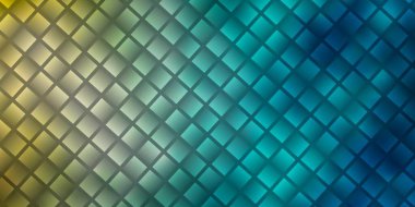 Açık mavi, dikdörtgenli sarı vektör arkaplan. Gradyan dikdörtgenleri olan bir resim. İş broşürleri, broşürler için desen