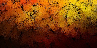 Koyu yeşil, sarı vektör arkaplan ve gizemli semboller. Renkli mistik semboller. Antik tarzda bir eğilim var. En iyi tasarım Cadılar Bayramı olayları.