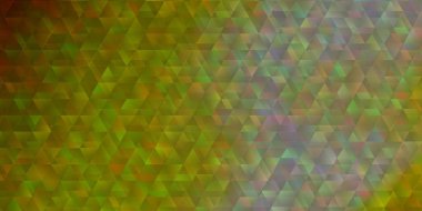 Çizgileri ve üçgenleri olan koyu sarı vektör dokusu. Renkli üçgenli modern gradyan çizimi. Duvar kağıtları için şablon.