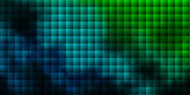 Açık mavi, dikdörtgenli yeşil vektör arkaplan. Renkli dikdörtgenlerle soyut gradyan çizimi. İş tanıtımınız için tasarım.