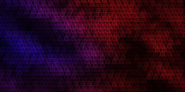 Esrarengiz işaretli koyu pembe, sarı vektör şablonu. Gradyan simya şekilli renkli bir illüstrasyon. En iyi tasarım Cadılar Bayramı olayları.