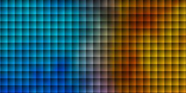 Açık mavi, dikdörtgenli sarı vektör arkaplan. Gradyan dikdörtgenleri ve kareleri olan renkli çizimler. Cep telefonları için şablon.