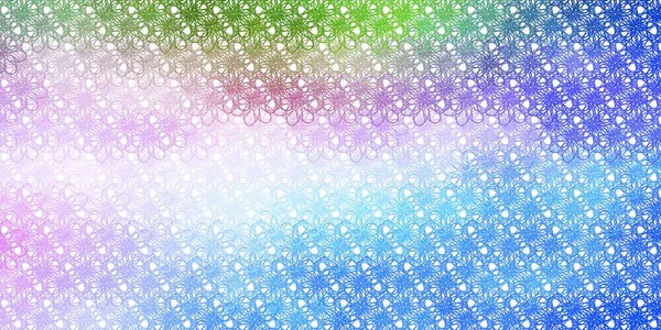 Açık mavi, kıvrımlı çizgileri olan kırmızı vektör deseni. Rengarenk çizgileri ve şekilleri olan parlak bir örnek. İş broşürleri, broşürler için desen