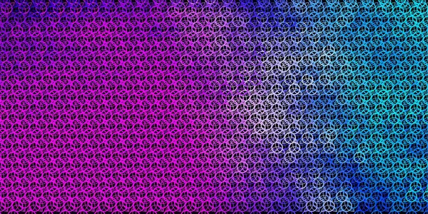 Koyu pembe, dini sembollü mavi vektör dokusu. Cadılık formlarıyla soyut tarzda geçmişe dönük tasarım. Gizemli, mistik tasarımlar için arkaplan.