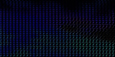 Koyu pembe, sihirli elementli mavi vektör deseni. Gradyan simya şekilli renkli bir illüstrasyon. Sihir için dizayn, ruhsal olaylar.