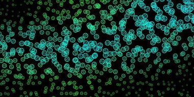 Esrarengiz sembollü koyu yeşil vektör arkaplanı. Gotik eğilimli soyut illüstrasyon. Sihir için dizayn, ruhsal olaylar.