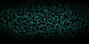 Esrarengiz sembollü koyu yeşil vektör arka planı. Gotik eğilimli soyut illüstrasyon. Gizemli, mistik tasarımlar için arkaplan.