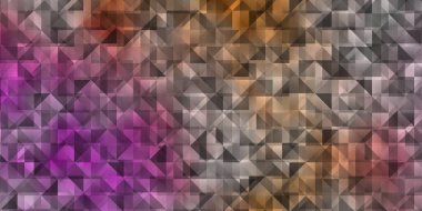 Açık Pembe, çizgileri ve üçgenleri olan sarı vektör düzeni. Renkli üçgenlerin olduğu bir resim. Web siteleri için desen.