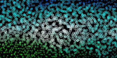 Koyu mavi, sihirli elementlerle yeşil vektör deseni. Sihirli ruhani güç işaretleri olan bir ilüzyon. Doğaüstü tasvirler için basit tasarım.