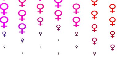 Açık pembe, kadın sembollü sarı vektör arkaplan. Kadınların güç ve güç göstergelerini gösteren bir ilüzyon. Web tasarımcılarınız için örnek.