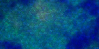 Çizgileri ve üçgenleri olan hafif Mavili vektör arka planı. Renkli üçgenlerle soyut çizimler yaparak. Broşürler, broşürler için desen