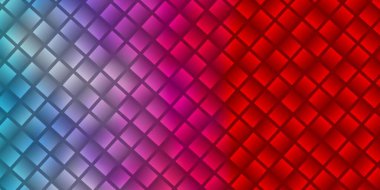 Açık mavi, dikdörtgenli kırmızı vektör arkaplanı. Gradyan dikdörtgenleri olan bir resim. İş tanıtımınız için tasarım.