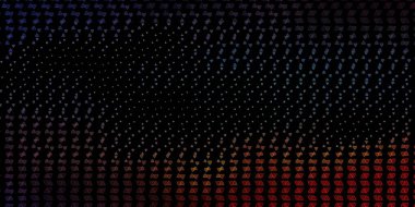 Lacivert, kırmızı vektör arkaplan ve gizemli semboller. Gradyan simya şekilli renkli bir illüstrasyon. Gizemli, mistik tasarımlar için arkaplan.