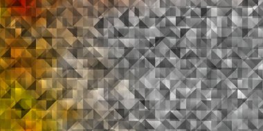 Kristalli hafif turuncu vektör şablonu, üçgenler. Soyut arkaplanda renkli eğimli üçgenler. İniş sayfaları için şablon.