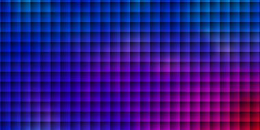 Açık mavi, kare şeklinde kırmızı vektör deseni. Dikdörtgenli soyut gradyan çizimi. Reklamınız, posteriniz, afişiniz için en iyi tasarım.