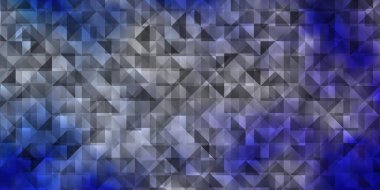 Üçgen biçiminde açık mor vektör dokusu. Soyut arkaplanda renkli eğimli üçgenler. Posterler ve afişler için en iyi tasarım.