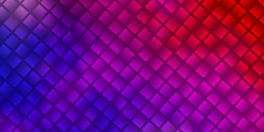 Açık mavi, kırmızı vektör arka planı çokgen biçiminde. Gradyan dikdörtgenleri ve kareleri olan renkli çizimler. Cep telefonları için şablon.