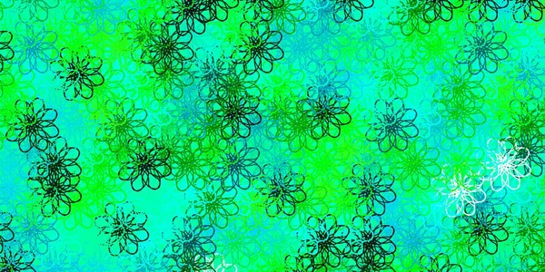 Bleu Clair Fond Vectoriel Vert Avec Des Courbes Échantillon Géométrique — Image vectorielle