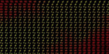 Esrarengiz sembollü koyu turuncu vektör arkaplanı. Sihirli ruhani güç işaretleri olan bir ilüzyon. Okült tasarımın için basit bir temel.