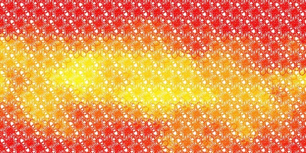 Heller Orangefarbener Vektorhintergrund Mit Gebogenen Linien Illustration Halbton Stil Mit — Stockvektor