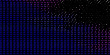 Esrarengiz sembollü koyu pembe, mavi vektör arkaplan. Sihirli ruhani güç işaretleri olan bir ilüzyon. Doğaüstü tasvirler için basit tasarım.