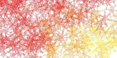 Açık kırmızı, dairesel yay ile sarı vektör dokusu. Renkli çizimler, kıvrımlardan oluşur. Web siteleri, iniş sayfaları için desen.