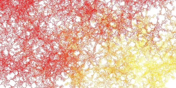 Açık kırmızı, dairesel yay ile sarı vektör dokusu. Renkli çizimler, kıvrımlardan oluşur. Web siteleri, iniş sayfaları için desen.