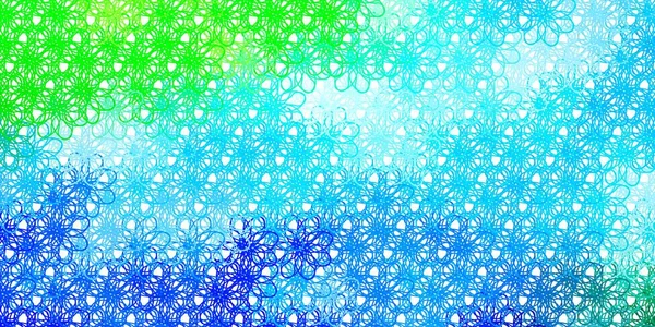 ライトブルー 円弧の緑のベクトル背景 曲線で抽象的なスタイルでカラフルなイラスト ビジネスブックレット チラシのパターン — ストックベクタ