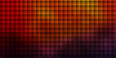 Koyu mavi, kare şeklinde sarı vektör deseni. Soyut arkaplanda renkli gradyan olan dikdörtgenler. Reklamlar ve reklamlar için desen.