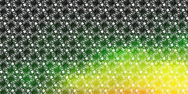 Açık yeşil, kırmızı çizgili vektör şablonu. Eğimli dairesel kavisli parlak bir illüstrasyon. İş tanıtımınız için tasarım.