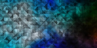 Açık mavi, çok kenarlı yeşil vektör arkaplan. Renkli üçgenli modern soyut illüstrasyon. Terfileriniz için tasarım.