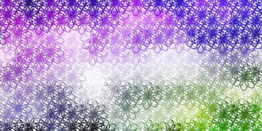 Açık Pembe, kıvrımlı yeşil vektör şablonu. Renkli çizimler, kıvrımlardan oluşur. Reklamınız, posteriniz, afişiniz için en iyi tasarım.