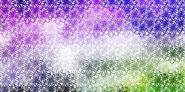 Açık Pembe, kıvrımlı yeşil vektör şablonu. Renkli çizimler, kıvrımlardan oluşur. Reklamınız, posteriniz, afişiniz için en iyi tasarım.