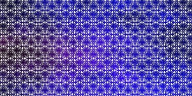 Açık mavi, kıvrımlı kırmızı vektör şablonu. Bükülmüş çizgileri olan yepyeni renkli bir çizim. Reklamlar ve reklamlar için desen.