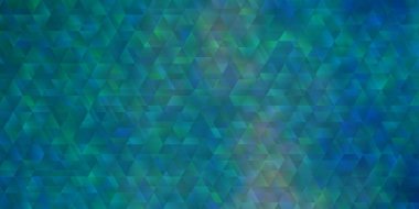 Çizgiler ve üçgenlerle ışık Mavisi vektör düzeni. Basit bir şekilde üçgenli renkli bir çizim. İniş sayfaları için şablon.