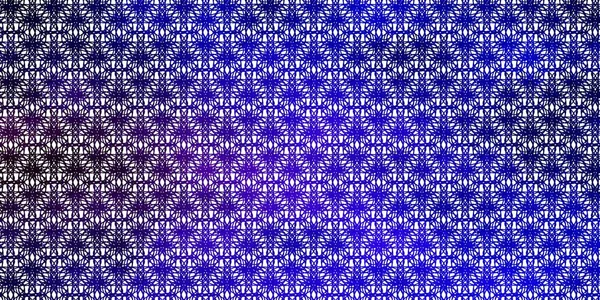 Açık mavi, kıvrımlı kırmızı vektör şablonu. Bükülmüş çizgileri olan yepyeni renkli bir çizim. Reklamlar ve reklamlar için desen.