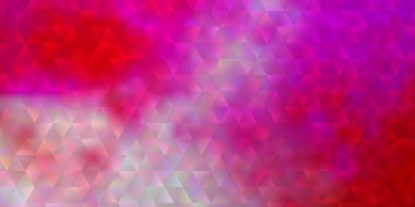 Açık kırmızı, üçgen biçiminde sarı vektör dokusu. Renkli üçgenli modern soyut illüstrasyon. Duvar kağıtları için şablon.